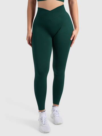 Smilodox Slimfit Leggings in Groen: voorkant