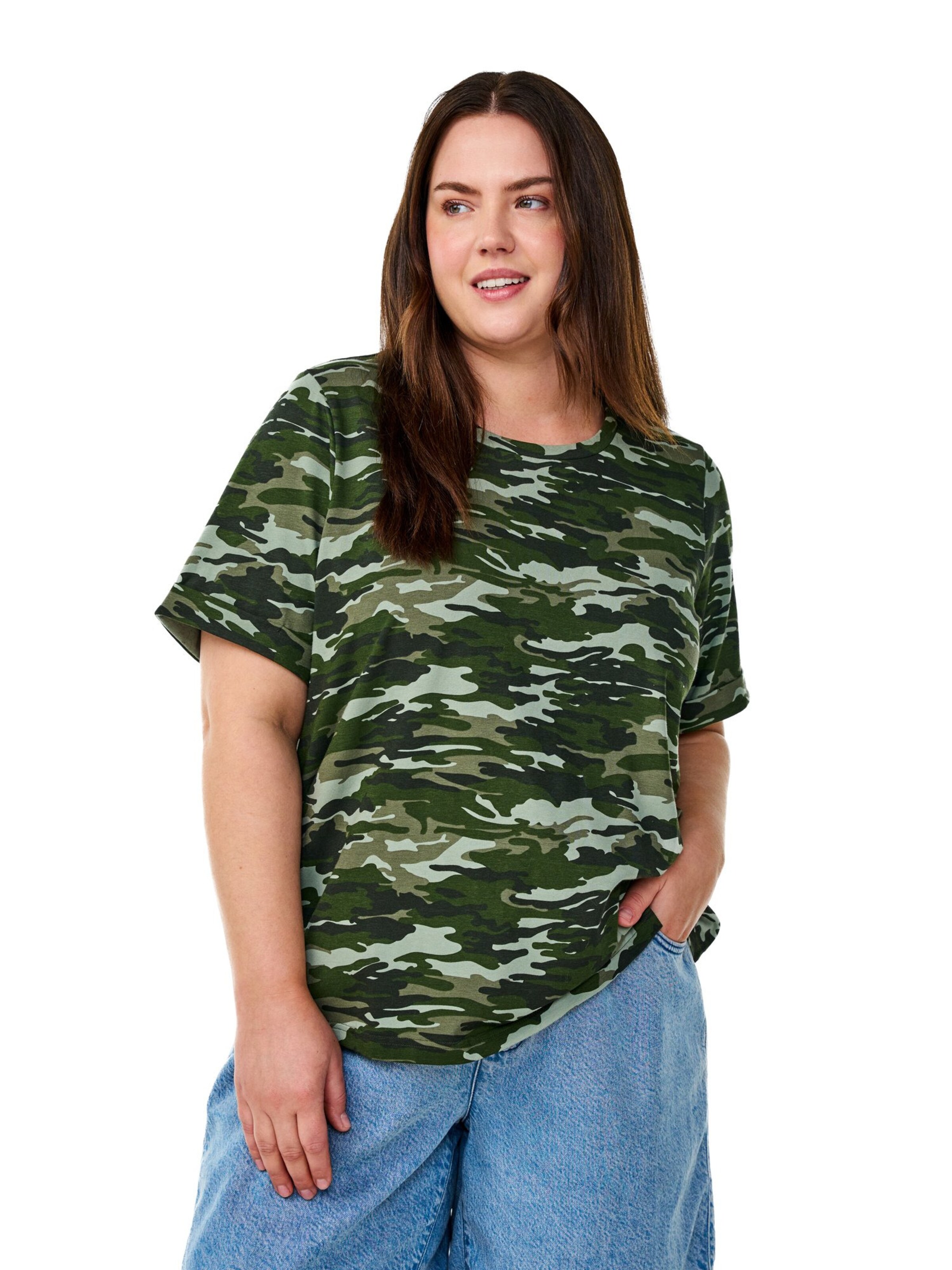 Zizzi Tričko 'CAWILMA' - Zelená: predná strana