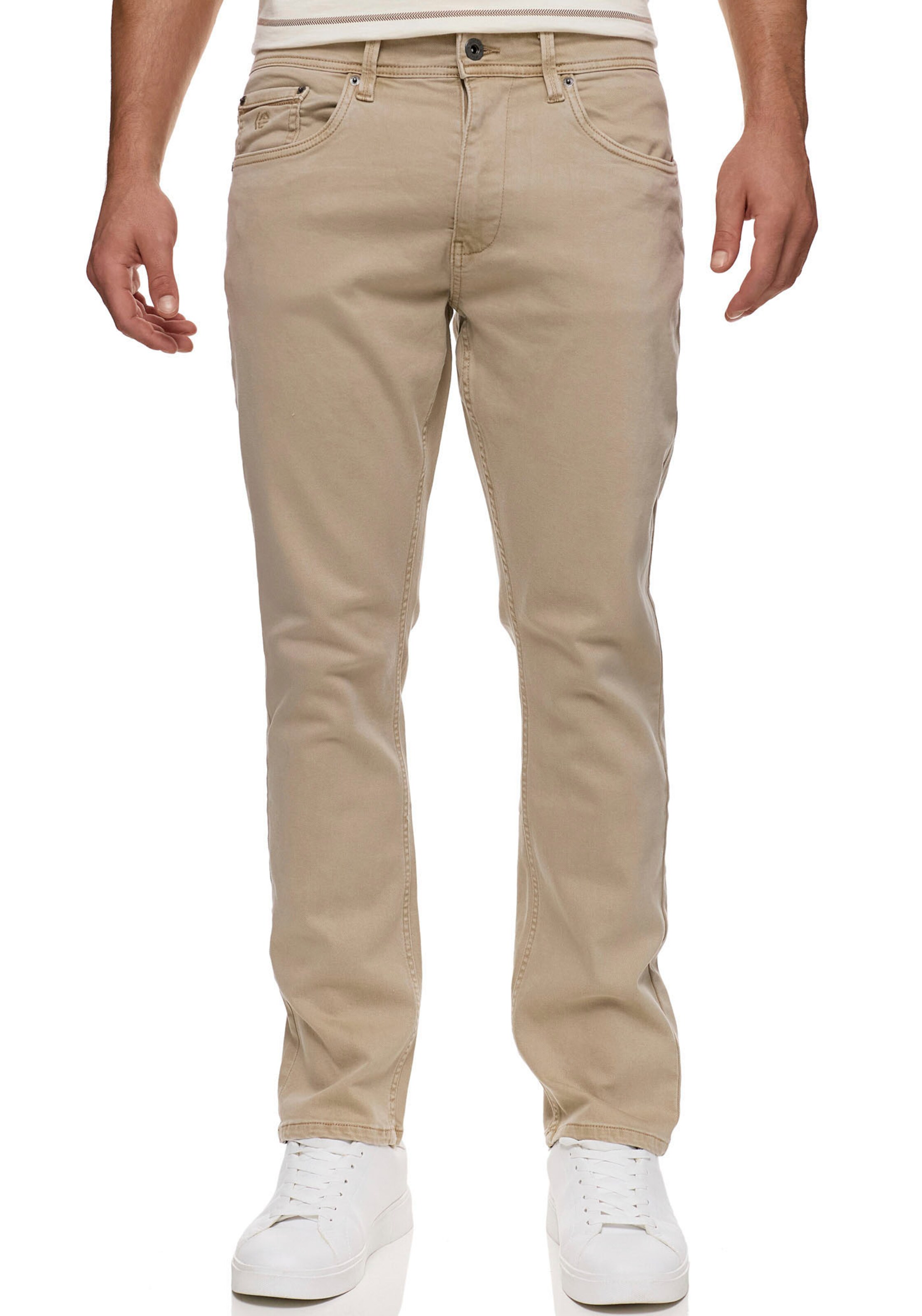 INDICODE JEANS Regular Hose in Beige: Vorderseite