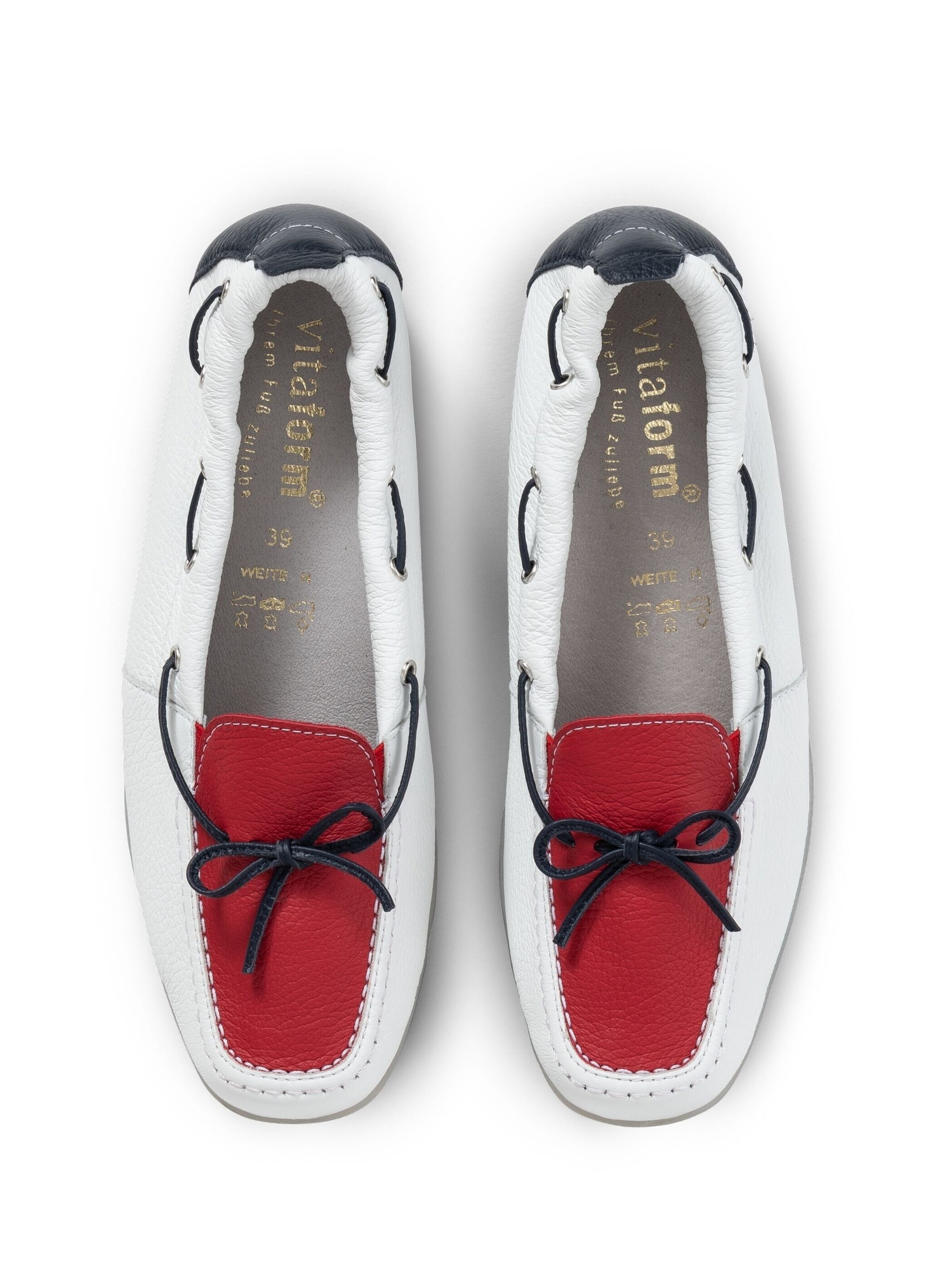 VITAFORM Mokassin in Weiß