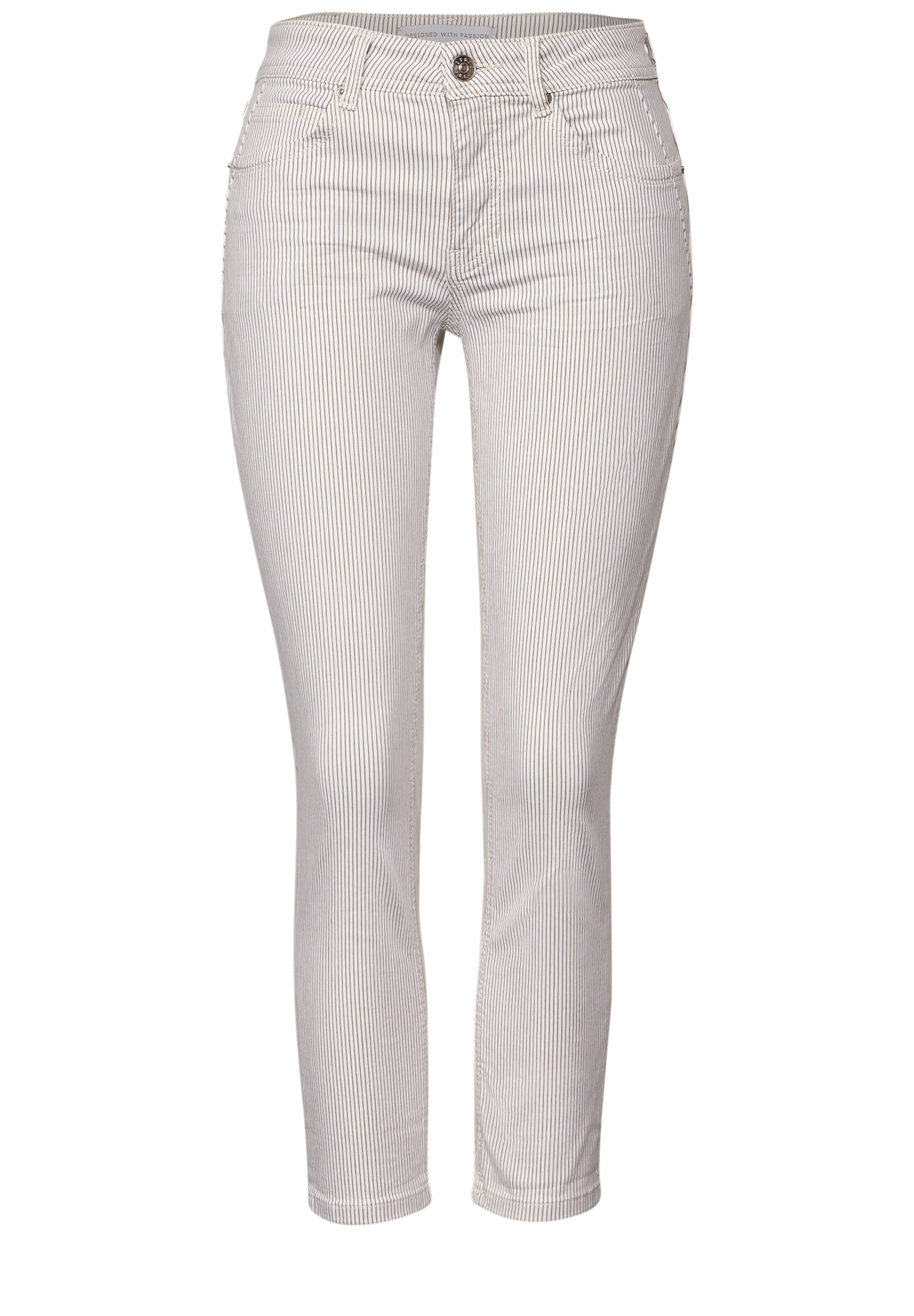 STREET ONE Slim fit Jeans in Beige: front