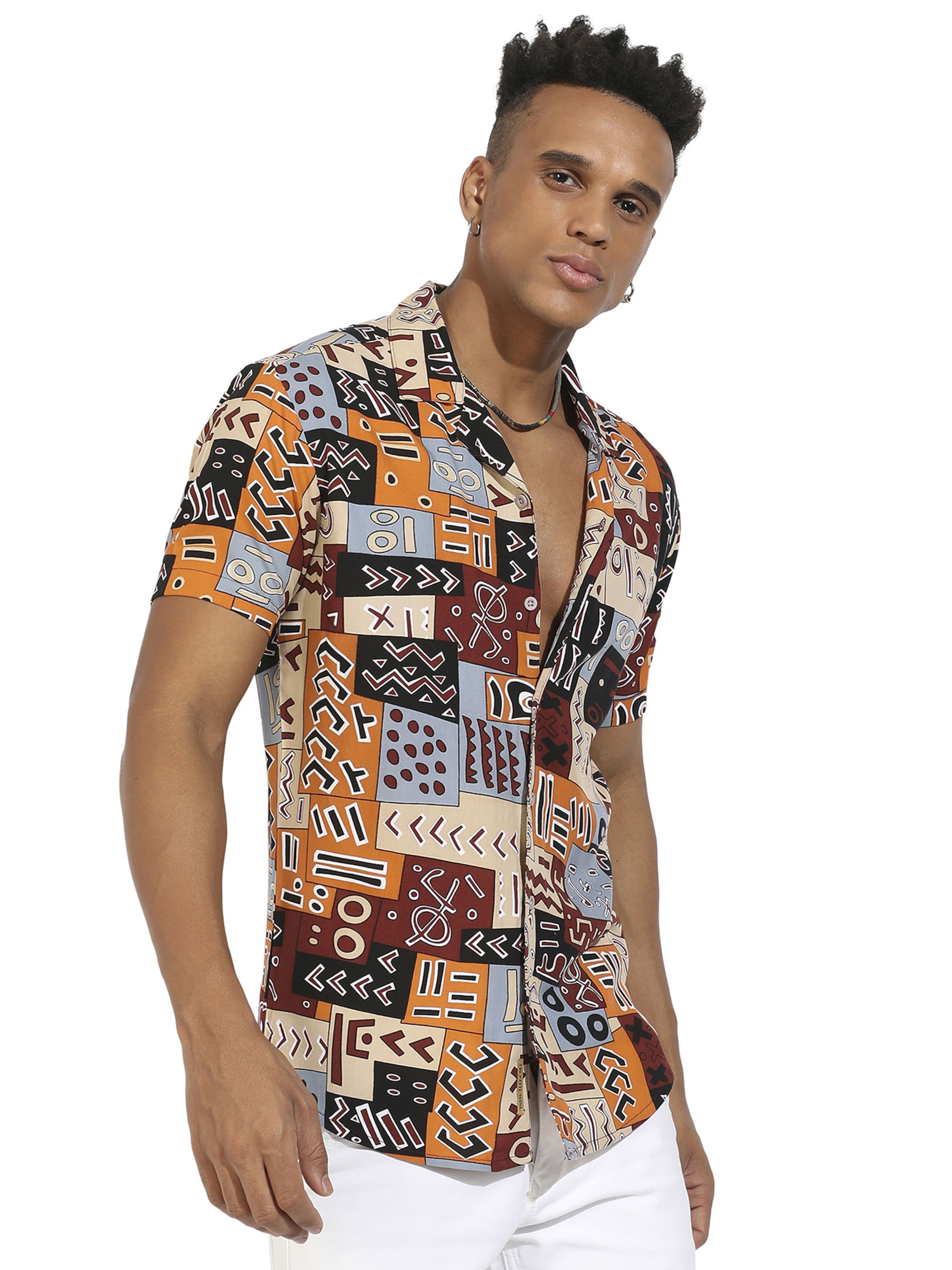 Campus Sutra Slim Fit Риза ' Jack ' в пъстро