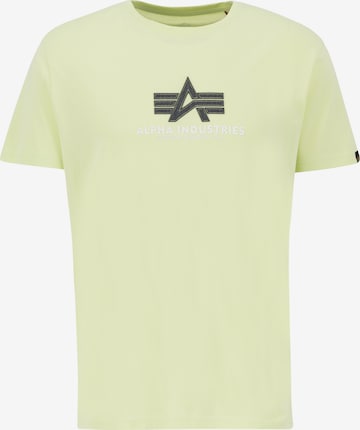 T-Shirt ALPHA INDUSTRIES en jaune : devant