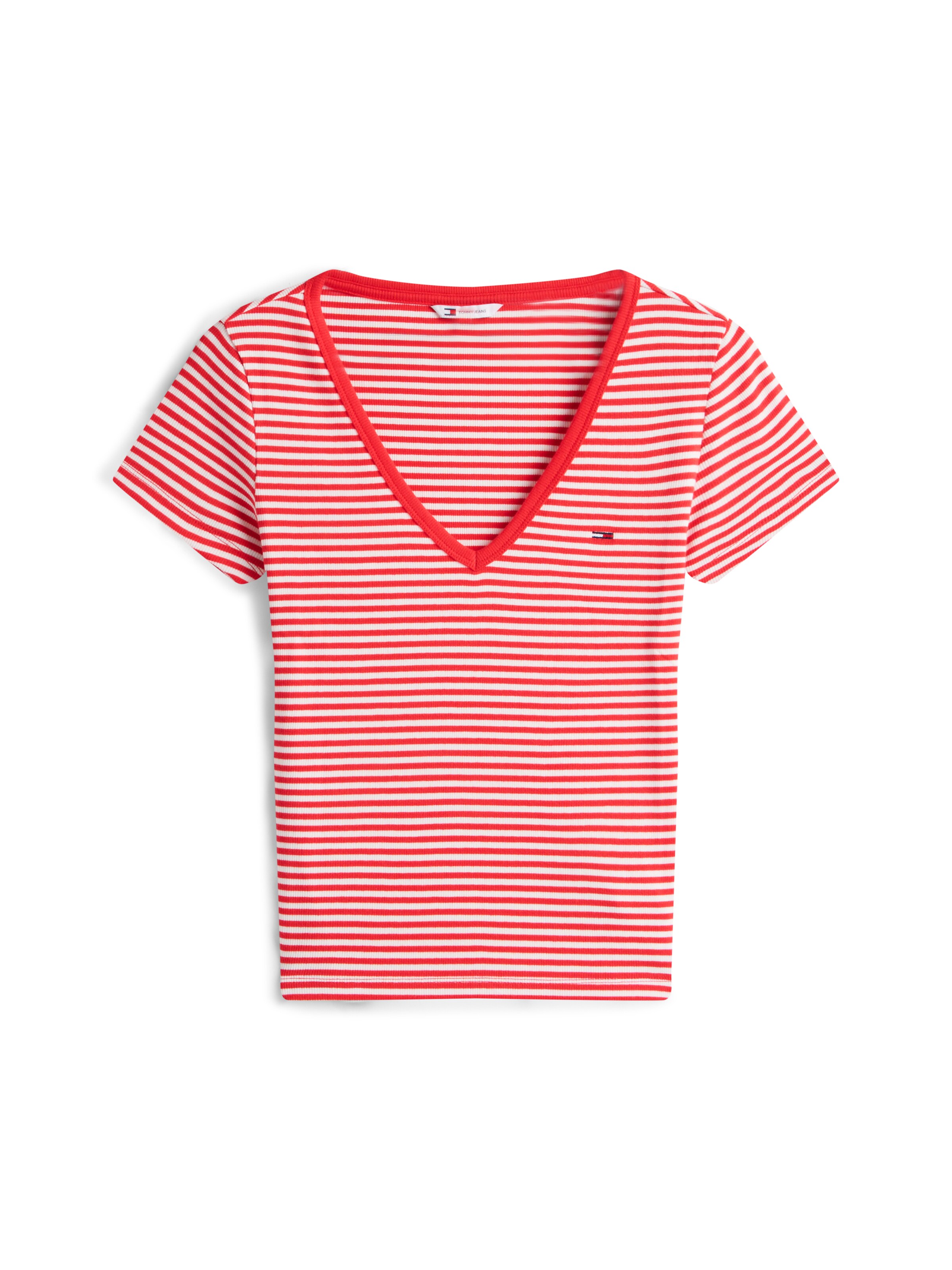 T-shirt Tommy Jeans en rouge : devant