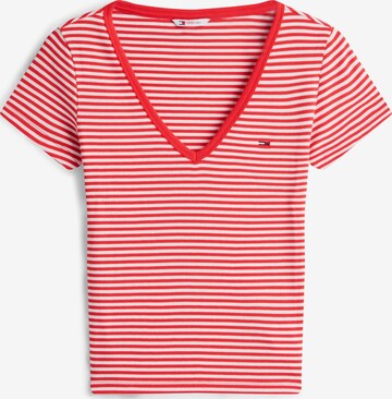 T-shirt Tommy Jeans en rouge : devant