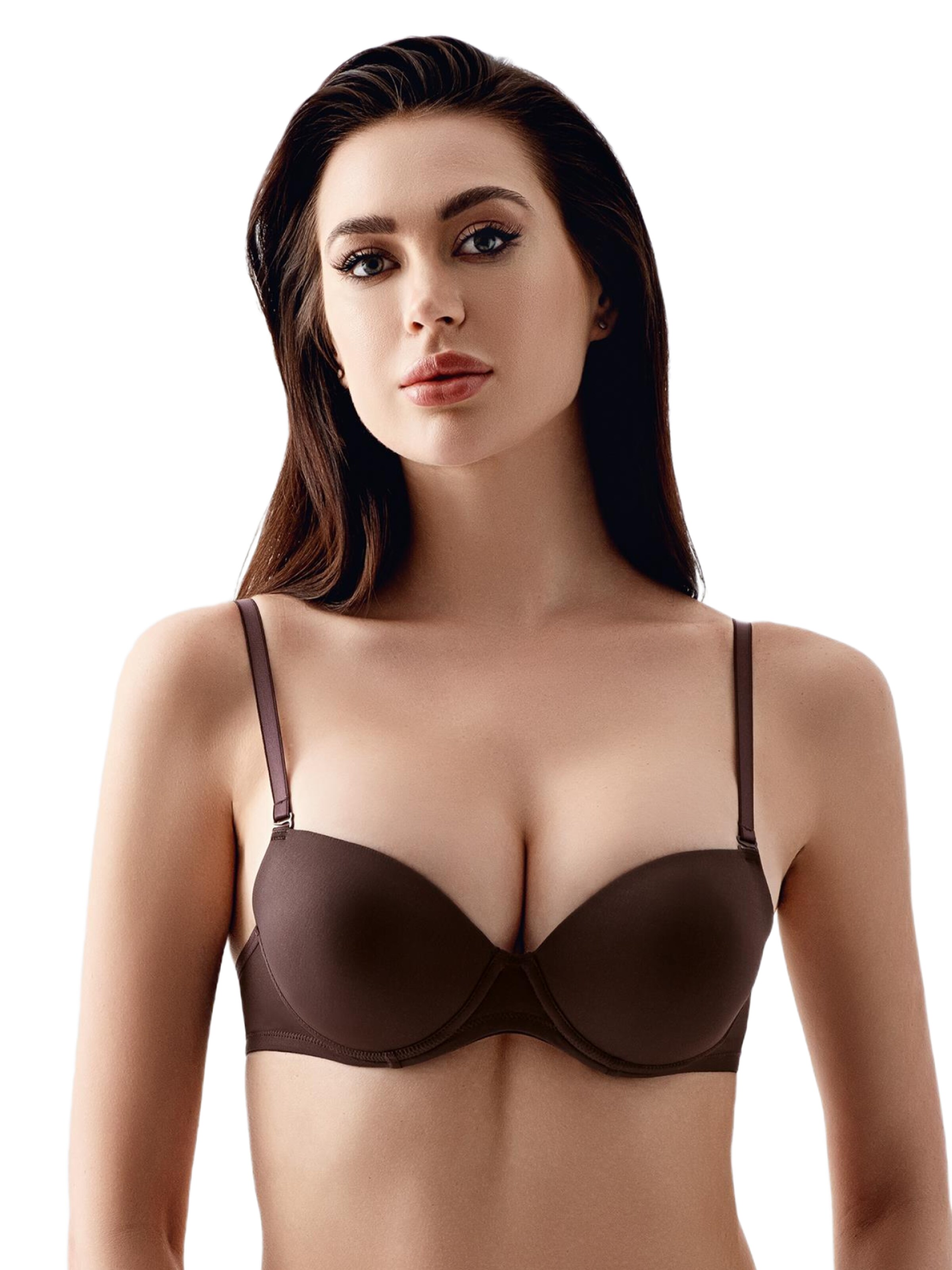 C&City Push-up Bra in Brown: front