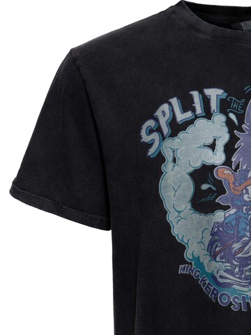 King Kerosin Shirt 'Split The Road' in Black
