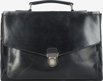 LEONHARD HEYDEN Document Bag in Black: front