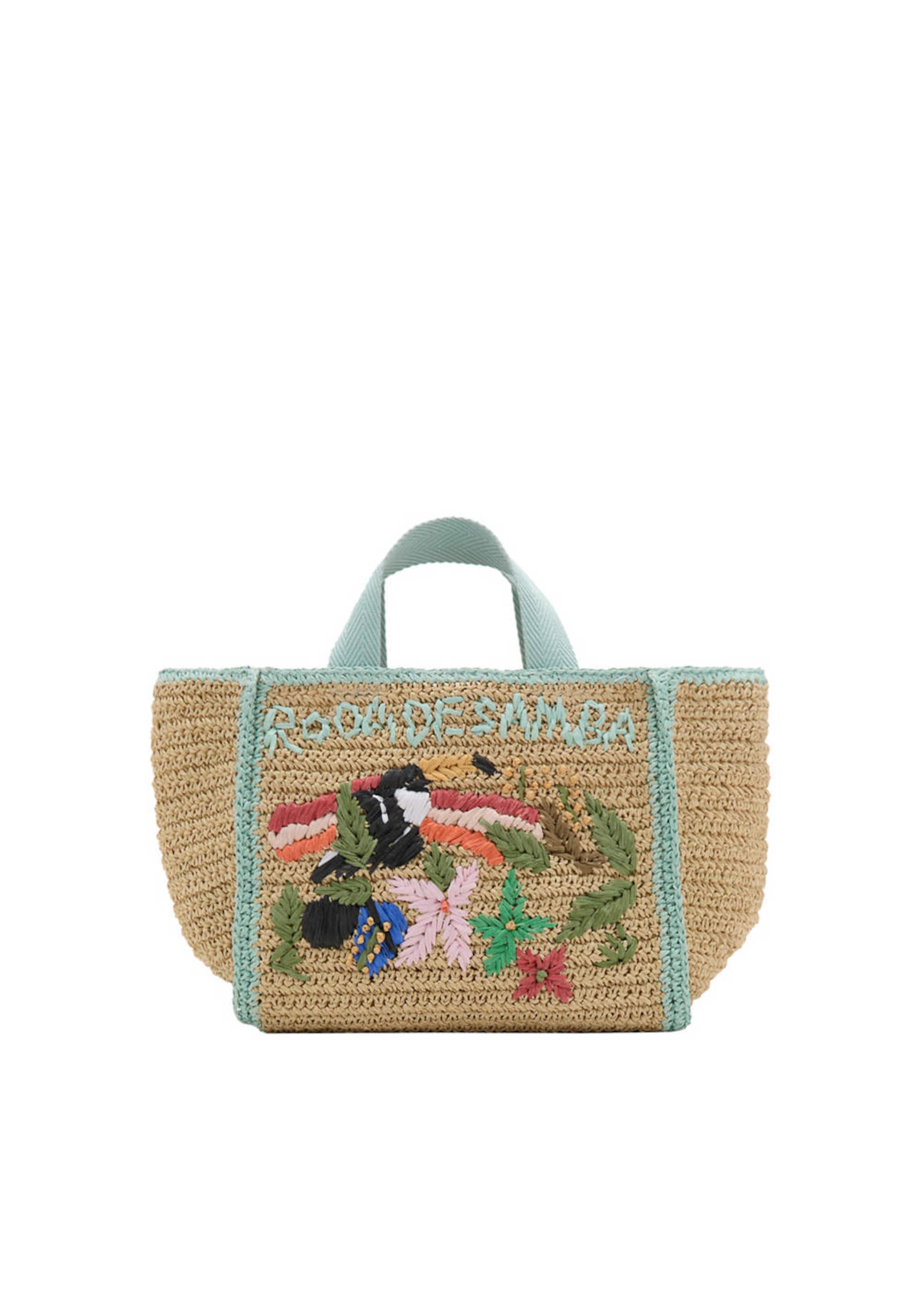 MANGO KIDS Bag 'Tropical' in Beige: front