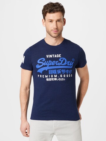 Superdry T-Shirt in Blau: predná strana