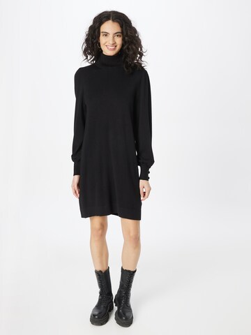 Robes en maille Wallis en noir : devant