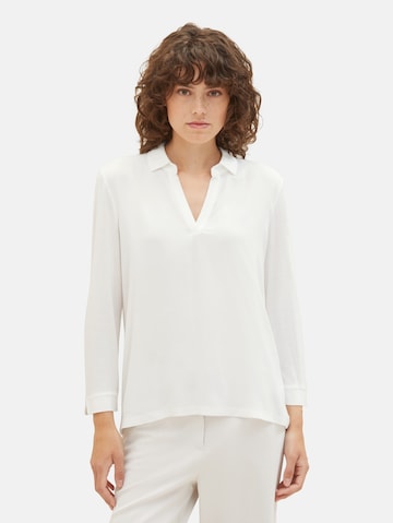 TOM TAILOR - Blusa en blanco: frente