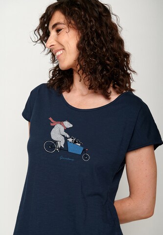 Maglietta 'Bike Cargo Family' di GREENBOMB in blu