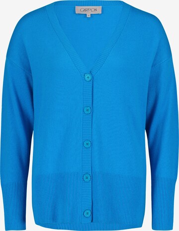 Cartoon Knit Cardigan in Blue: front