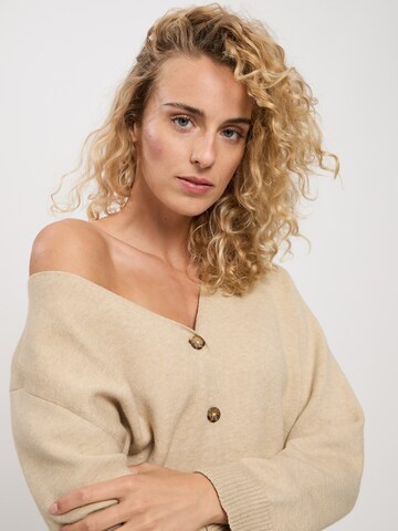 CROSS JEANS Strickjacke in Beige