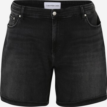 Calvin Klein Jeans Plusregular Traperice - crna boja: prednji dio