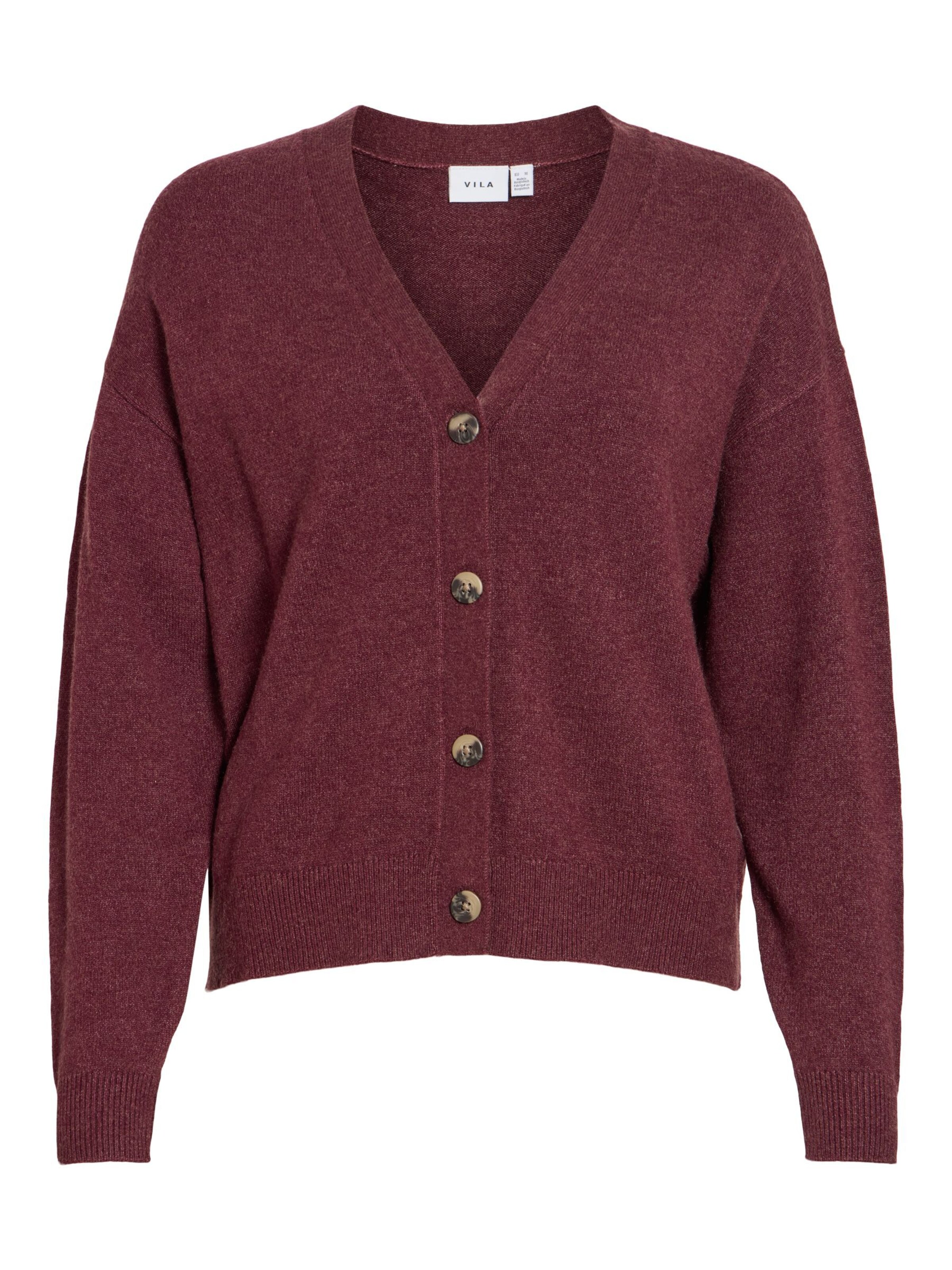 VILA Knit Cardigan 'VIRil' in Brown: front