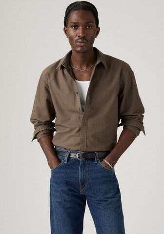 LEVI'S ® Regular fit Button Up Shirt 'Authentic' in Brown