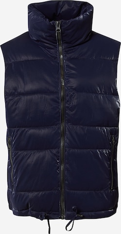 Cartoon Bodywarmer in Blauw: voorkant