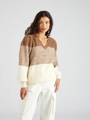 VILA ROUGE Sweater 'MALOU' in Brown: front