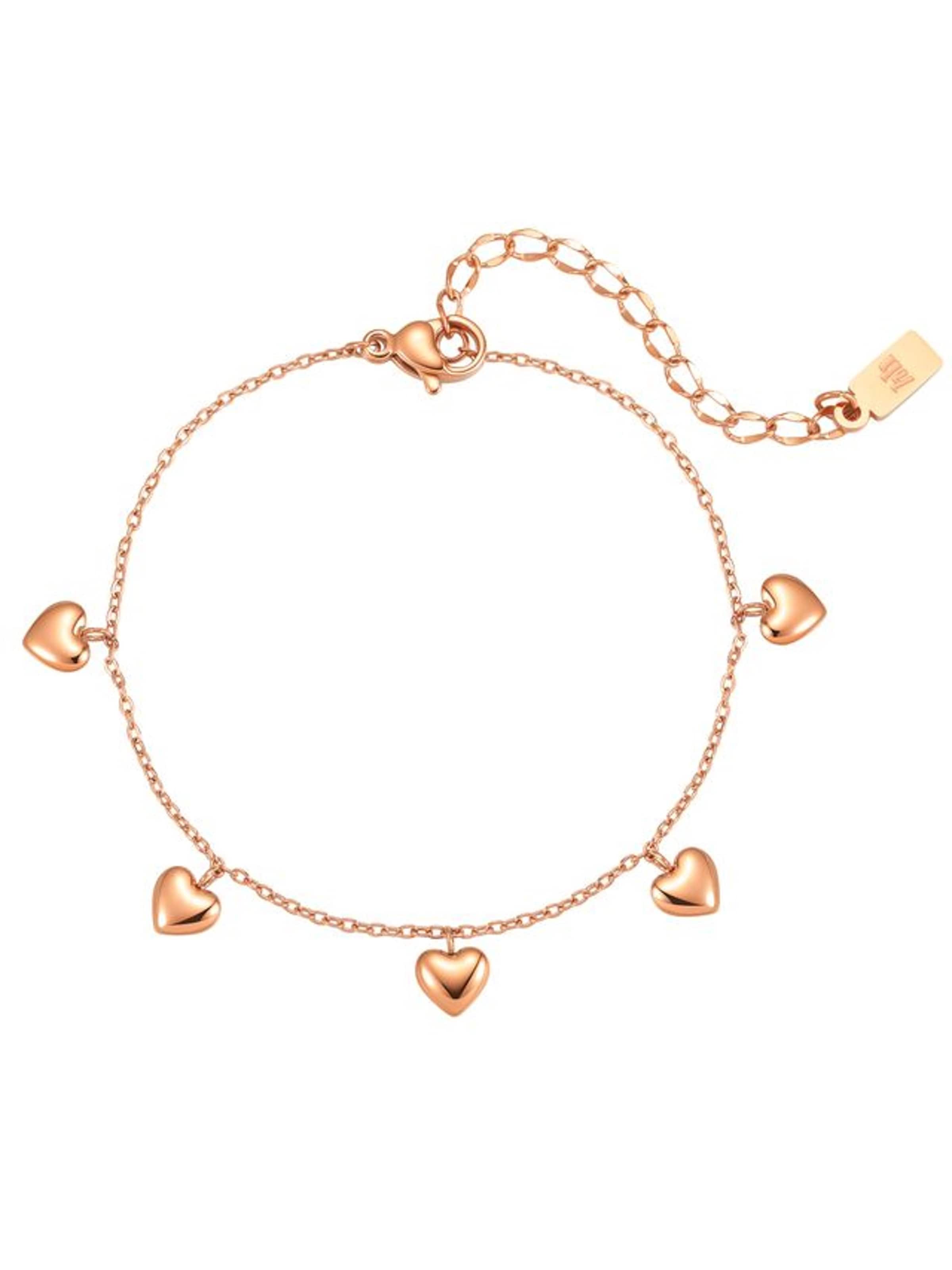 Hey Happiness Bracelet 'Heart Parade' in Rose gold, Item view