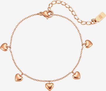 Braccialetto 'Heart Parade' di Hey Happiness in oro: frontale