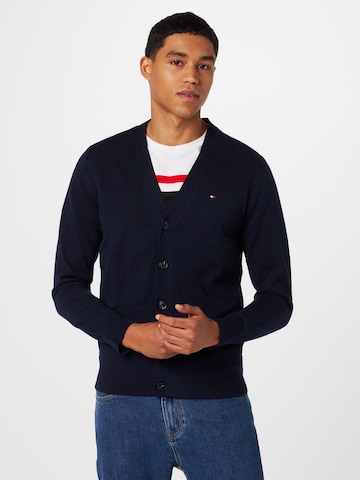 Vestes en maille TOMMY HILFIGER en bleu : devant