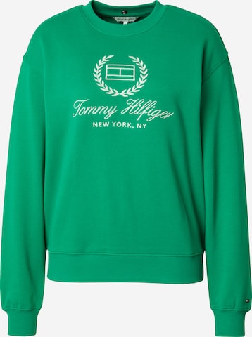 TOMMY HILFIGER Sweatshirt in Groen: voorkant