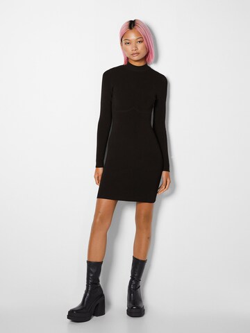 Bershka Knitted dress in Black