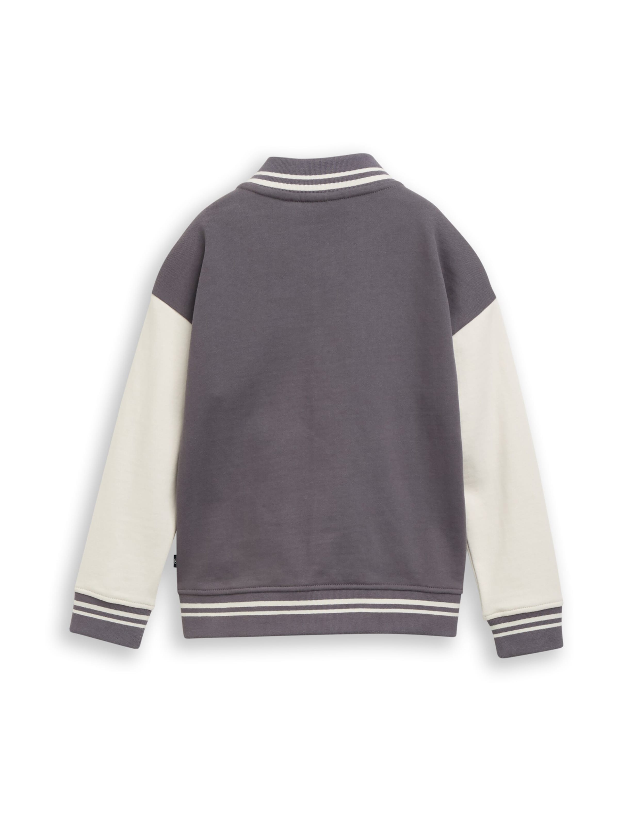 TOM TAILOR - Sudadera con cremallera en gris