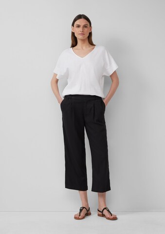s.Oliver Wide Leg Hose in Schwarz: Vorderseite