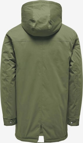 Parka de primăvară-toamnă 'Alexander' de la Only & Sons pe verde