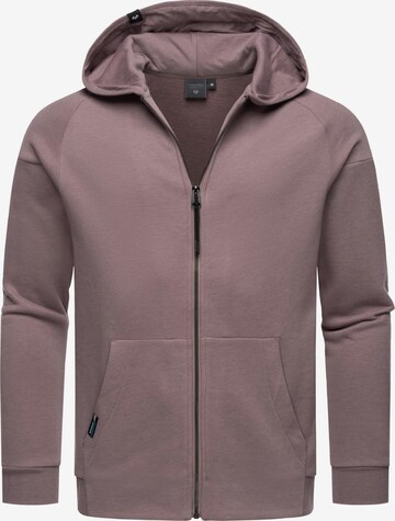 Ragwear Zip-Up Hoodie 'Zenway' in Purple: front