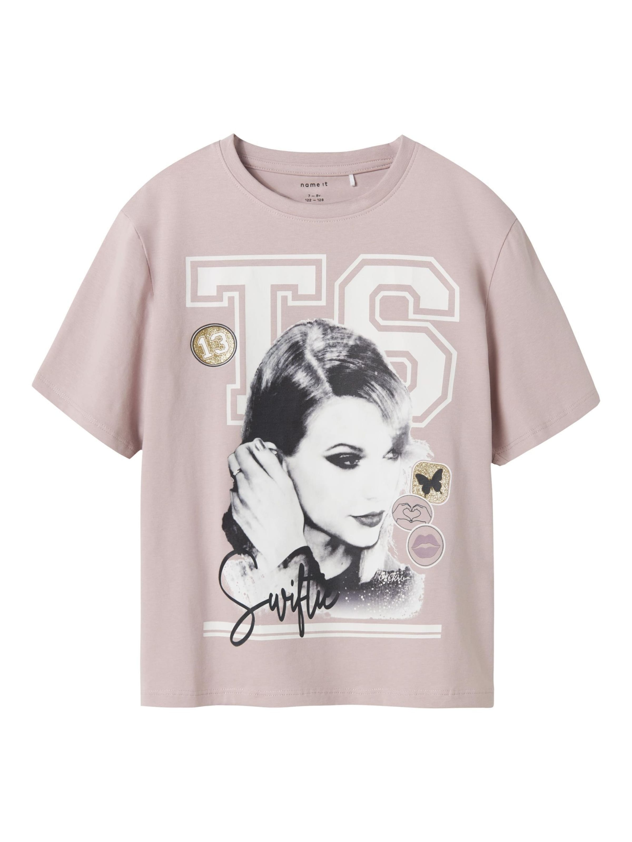 NAME IT Tričko 'NFKDUSAN CELEBRITY ICONS' - Fialová: predná strana