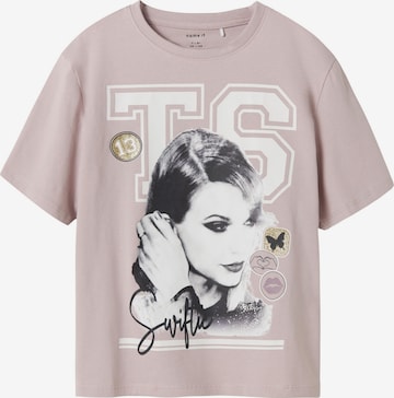 NAME IT Shirt 'NFKDUSAN CELEBRITY ICONS' in Purple: front