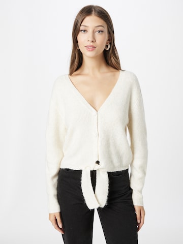 ABOUT YOU Knit Cardigan in Beige: front
