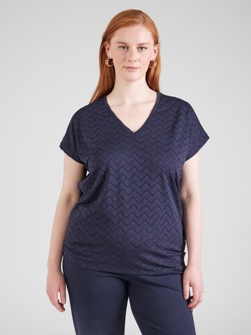 Vero Moda Curve - Camiseta 'VMCTHAS' en azul: frente