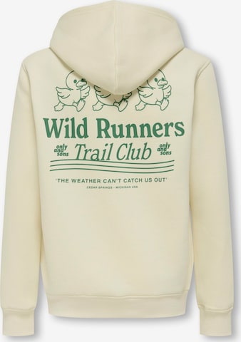 Only & Sons Junior Sweatshirt 'OSJDANIEL' in Beige: front