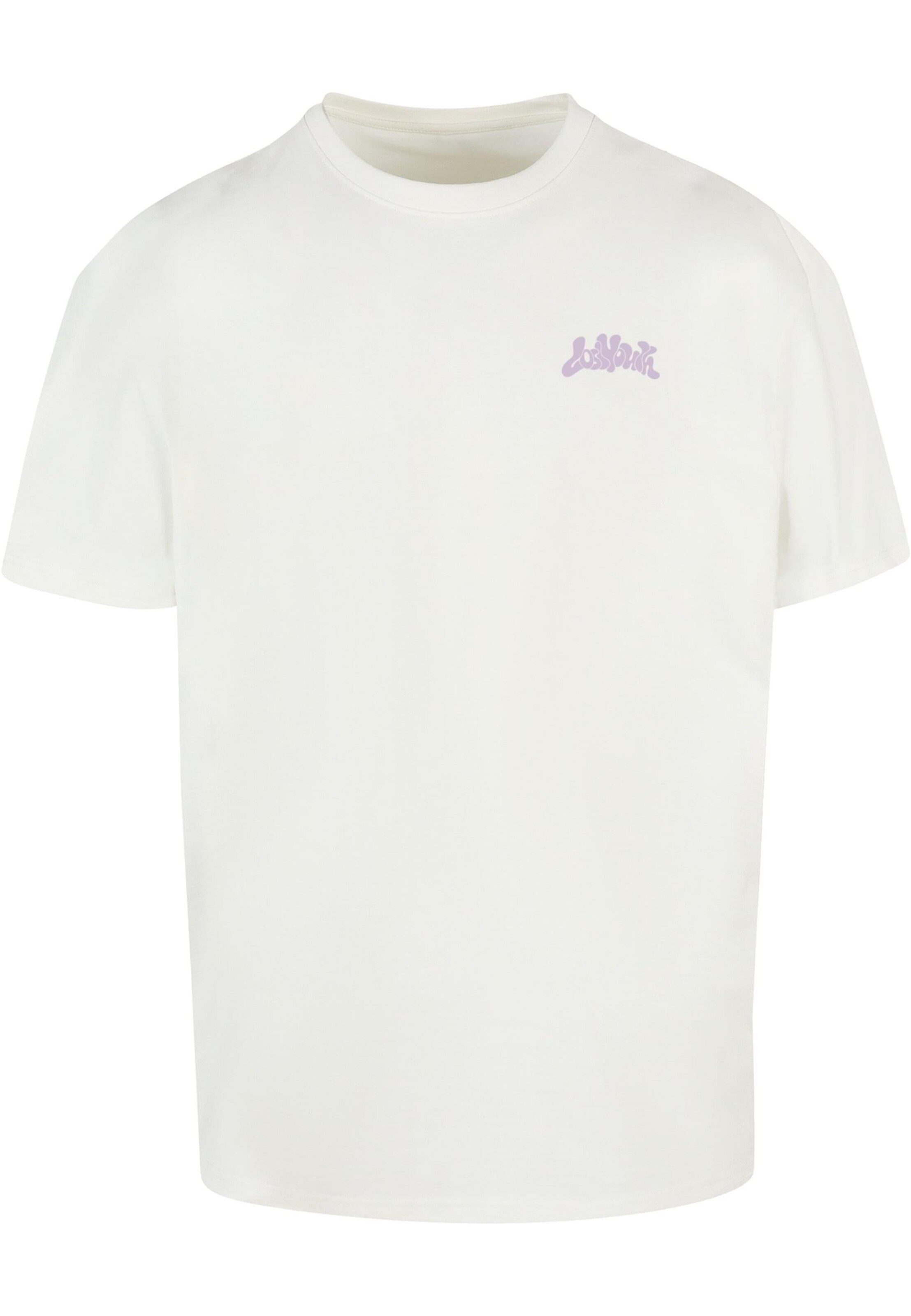 Lost Youth - Camisa 'Youthqauke' em branco: frente