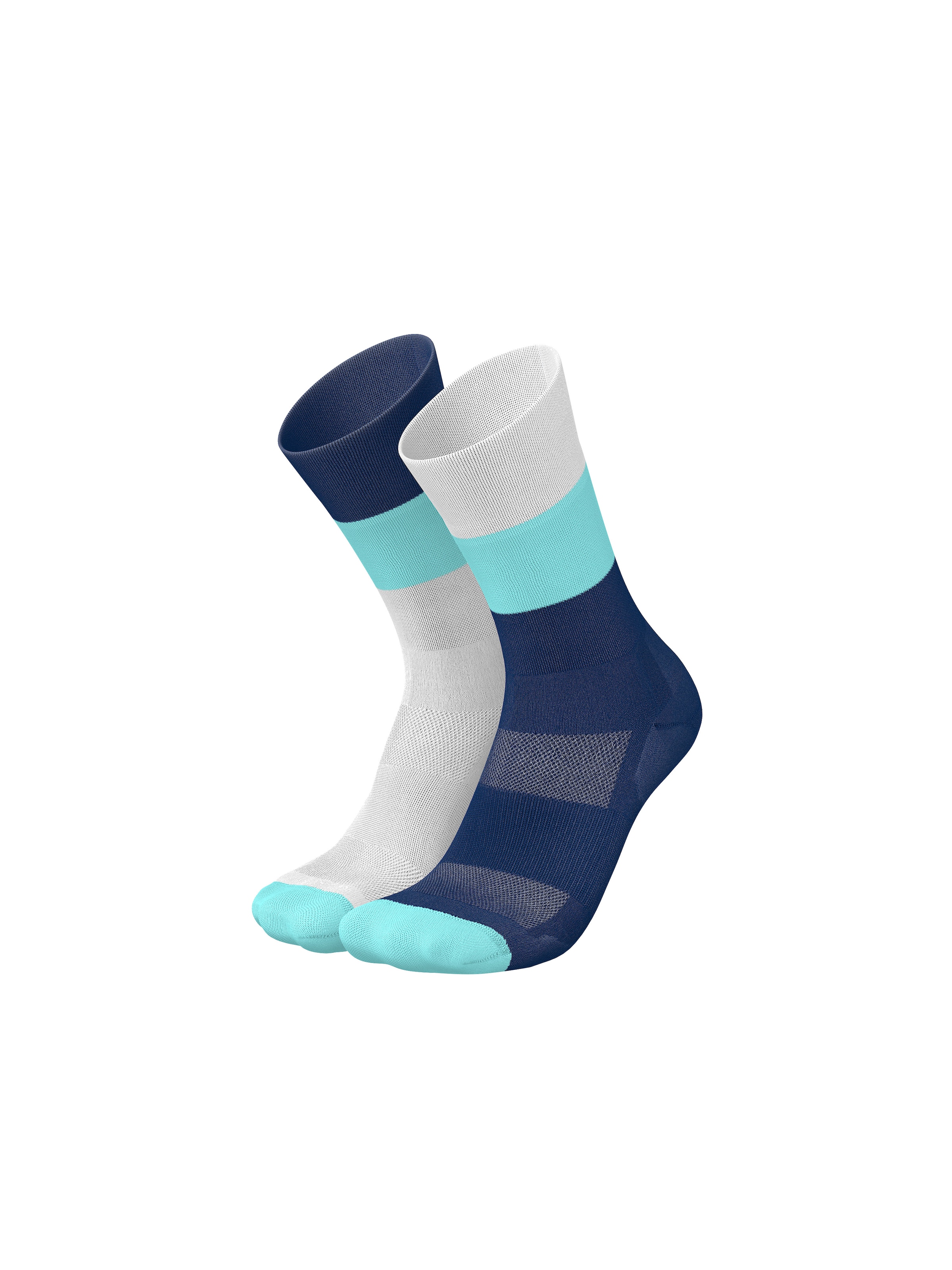 INCYLENCE Athletic Socks 'MIRRORED' in Blue: front