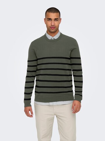 Coupe regular Pull-over 'ONSALEX' Only & Sons en gris : devant
