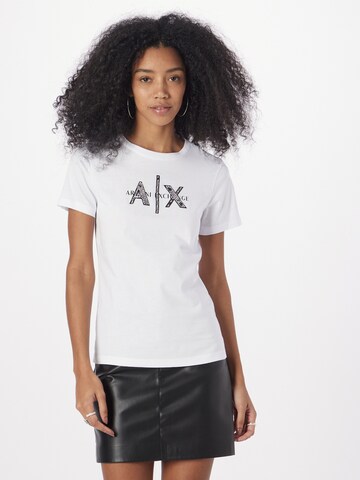 Tricou de la ARMANI EXCHANGE pe alb: față