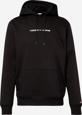 Tommy Jeans Sweatshirt in Black: front