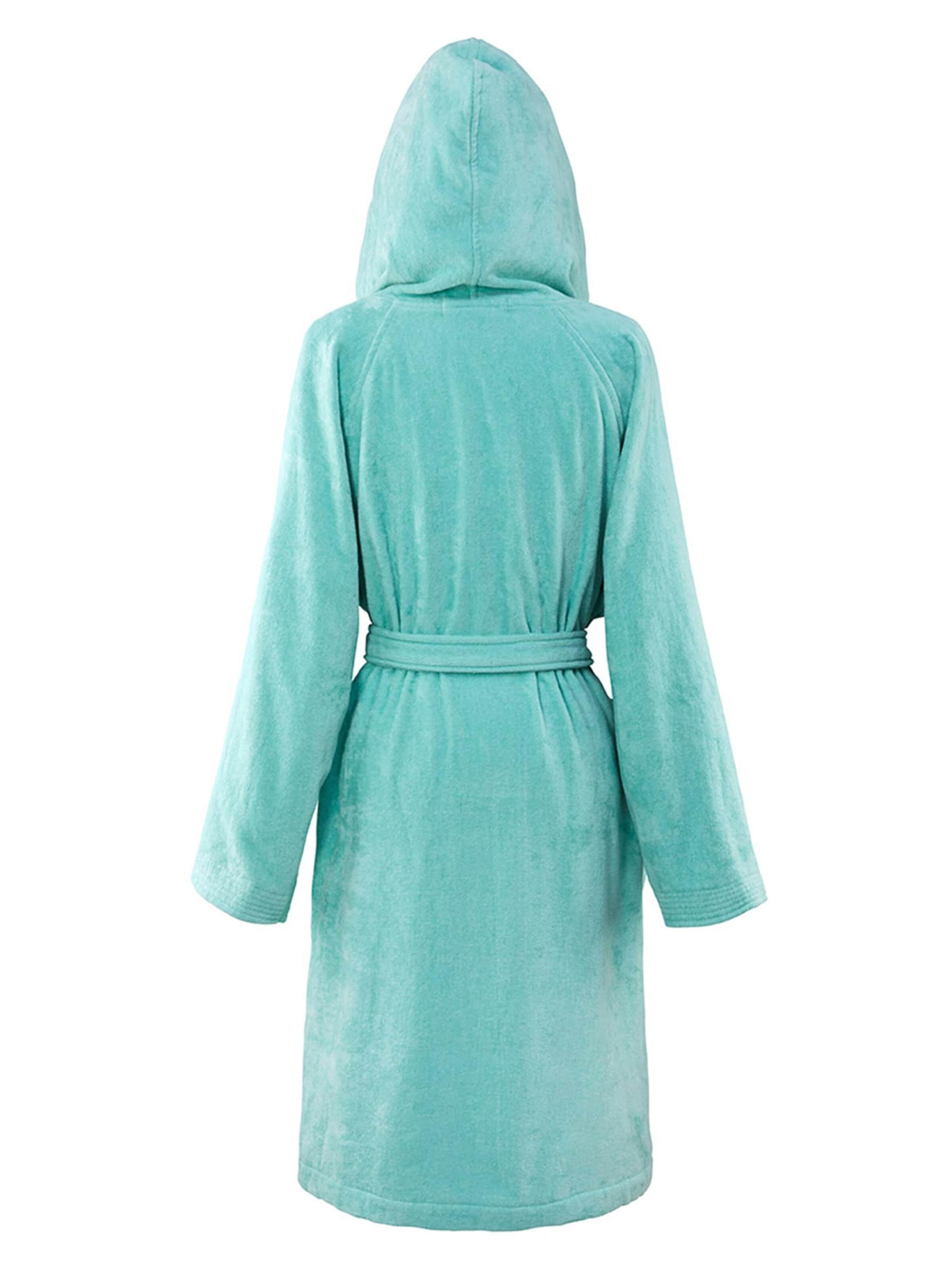 BOSS Home Long Bathrobe 'PLAIN' in Blue