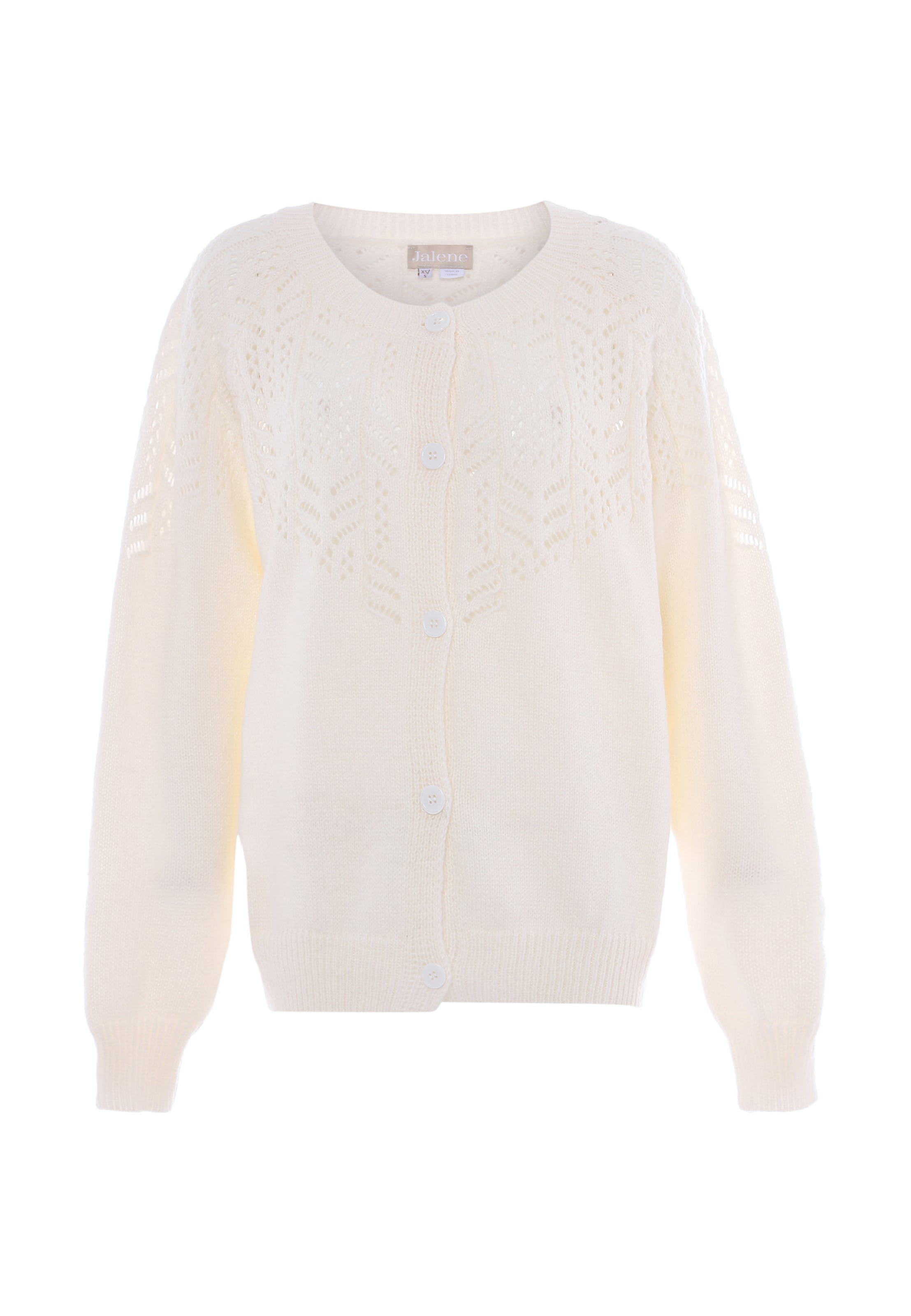 Jalene Strickjacke in Weiß: Vorderseite