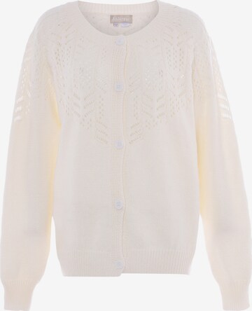 Jalene Knit Cardigan in White: front