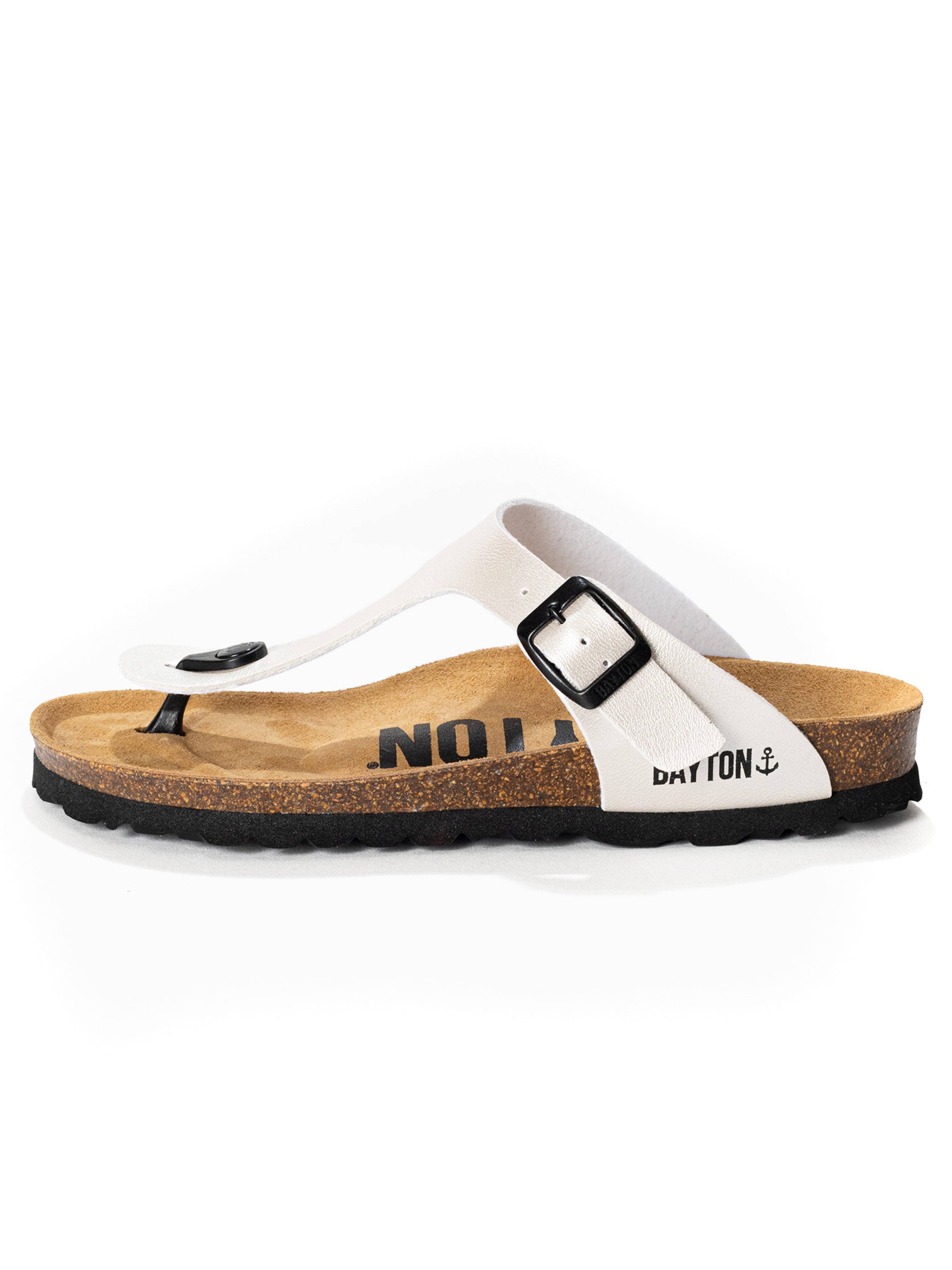 Tongs 'MERCURE' Bayton en argent : devant