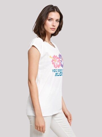 T-shirt 'You had me at Aloha' F4NT4STIC en blanc
