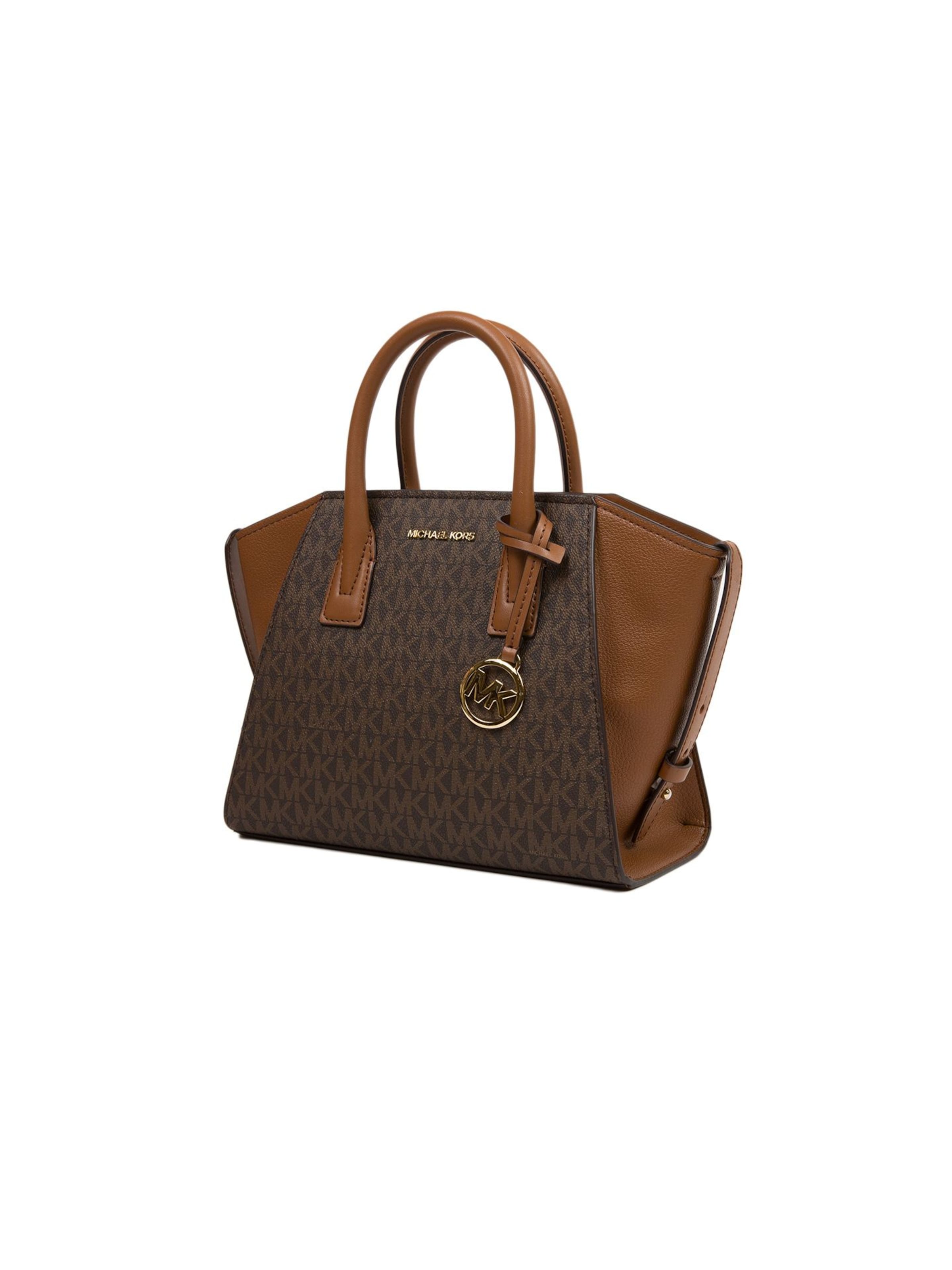 Borsa a mano 'Avril Small Top-Zip  Satchel' di Michael Kors in marrone