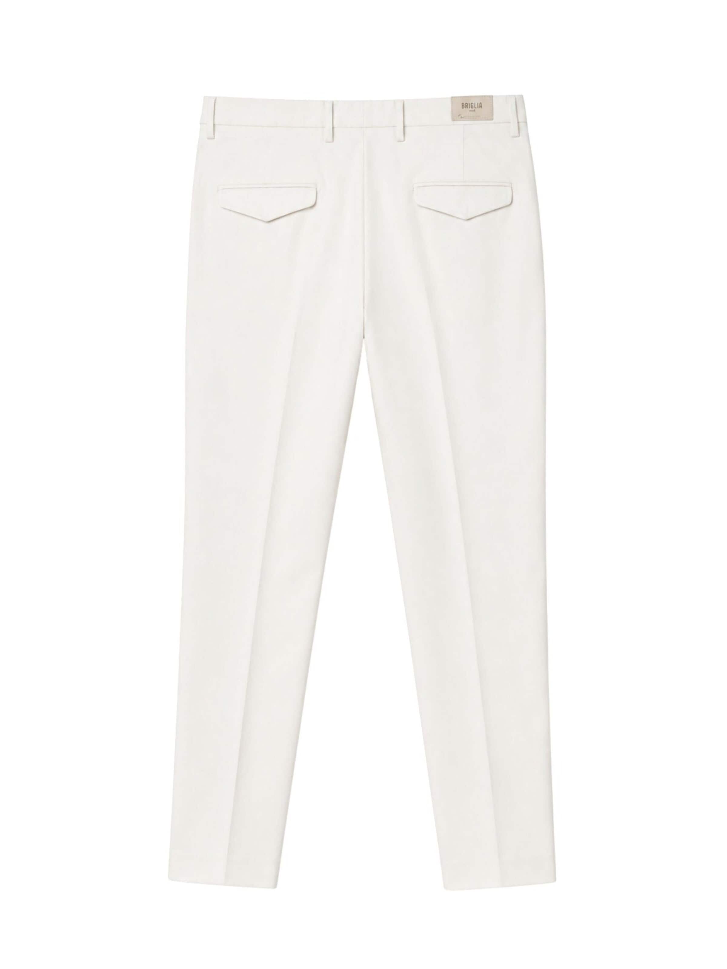 Briglia Baggy Byxa 'Stretch cotton and linen tailored trousers' i vit